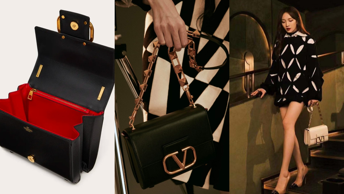 Valentino Stud Sign肩背包