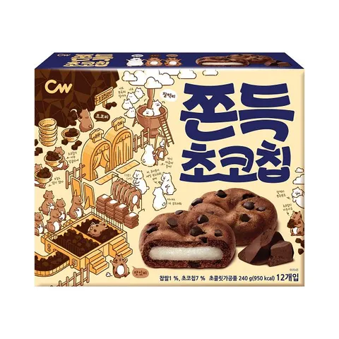 韓國必買零食推薦#12:CW 巧克力麻糬餅乾