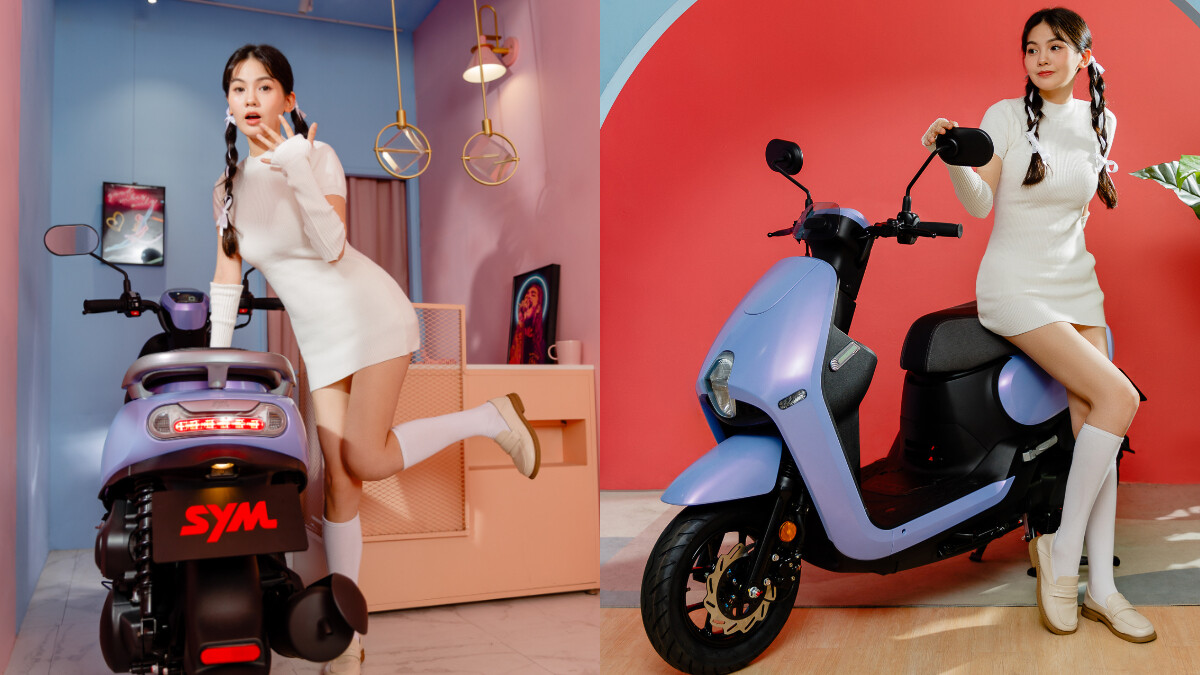 這台超輕巧神車簡直女生天菜！秒立中柱、踩地不用墊腳，小個女友善～夢幻微薰紫必須買
