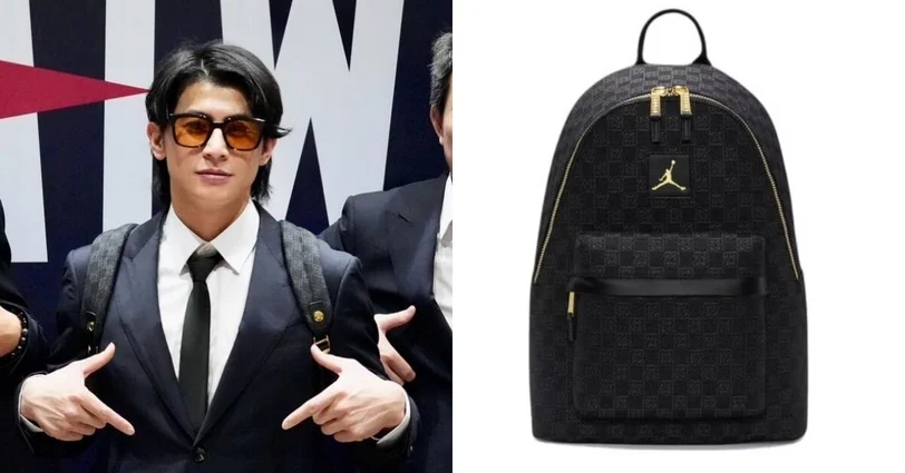 陳傑憲、張政禹機場穿搭「後背包」：Nike Air Jordan限量棋盤格後背包