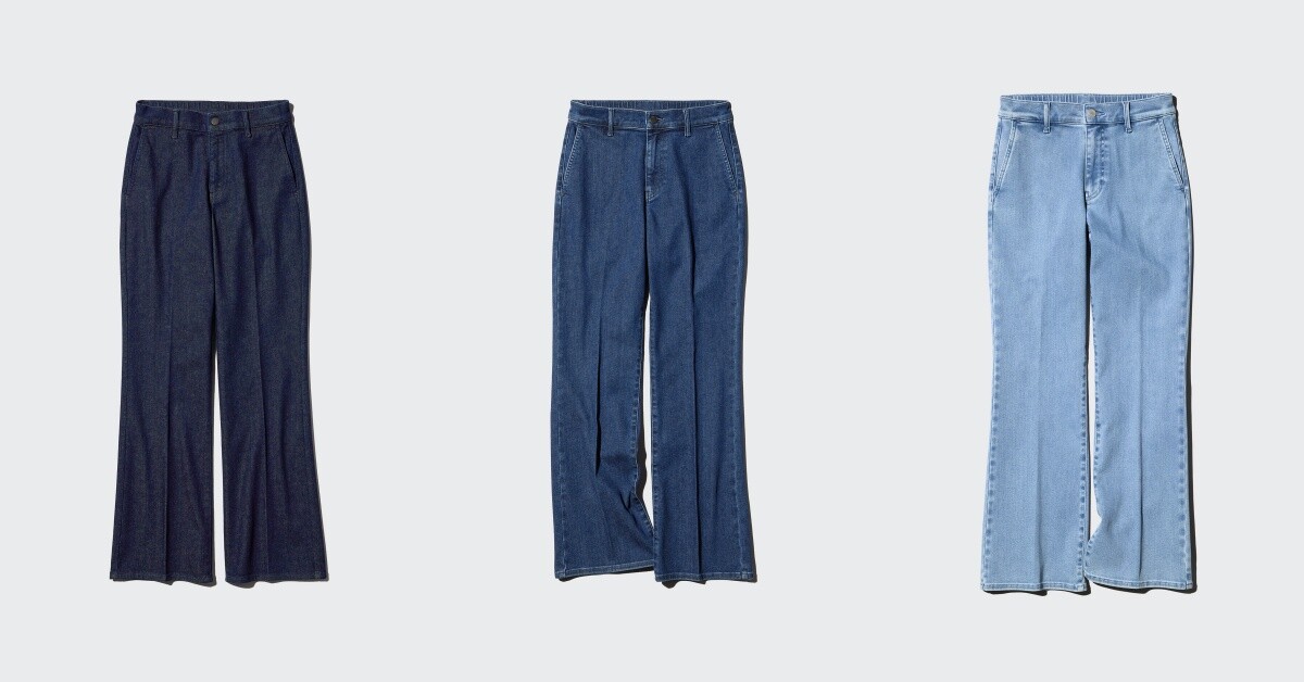 UNIQLO 合身喇叭牛仔褲：舒適、彈性滿分，NT$1,290