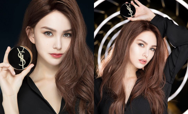 昆凌全新演繹YSL氣墊！恆久完美氣墊粉餅經典LOGO版是她的最愛