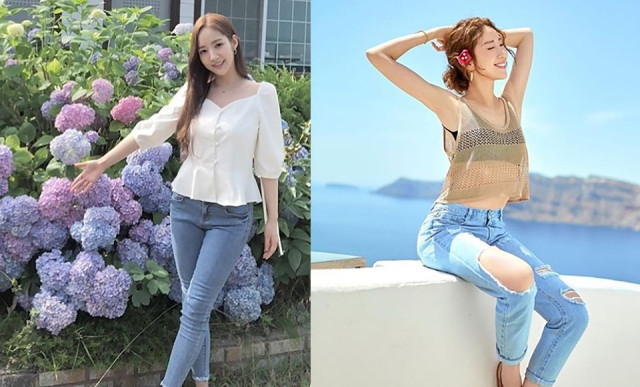 女星的夏季丹寧褲穿搭法！男友褲、寬褲、落地褲各種褲型分別這樣穿