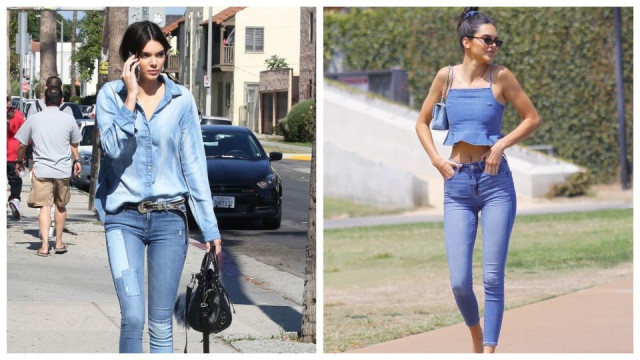 超模 Kendall的”double denim look”！兩件式丹寧穿搭就要學Kendall