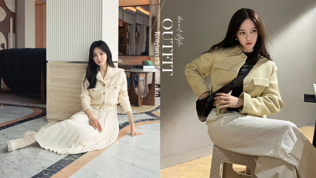 韓星「小香風外套」穿搭範本！宋慧喬同色系穿搭超仙氣、Rosé、Jennie甜美又時尚