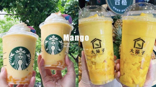 芒果控衝！7家芒果手搖、甜點盤點：星巴克星冰樂買一送一、大苑子一公升芒果冰沙太狂