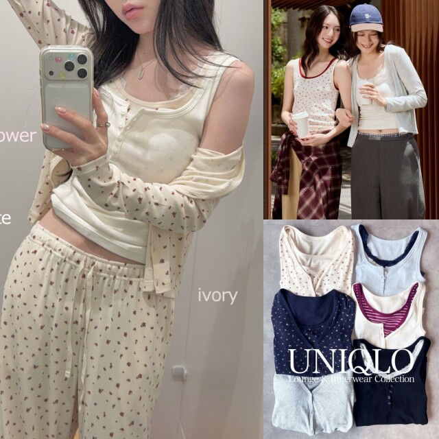 日韓討論度超高！UNIQLO全新「居家服系列」太可愛，碎花背心、格紋短褲都想包色帶走！